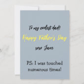 Tik niet op Mijn tools of mijn dochtertje Funny Me Kaart (Achterkant)