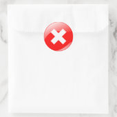 Tik niet op Ronde ticker Ronde Sticker (Tas)