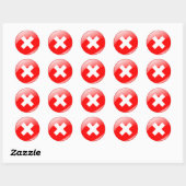 Tik niet op Ronde ticker Sticker (Vel)