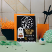 Tik of behandel schattig kind halloween aangepaste kaart
