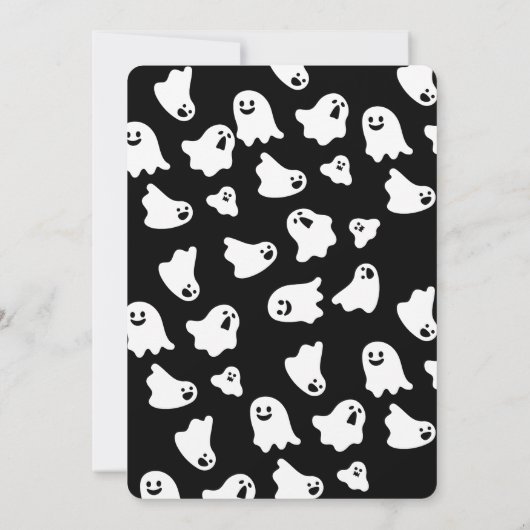 Tik of behandel schattig kind halloween aangepaste kaart (Achterkant)