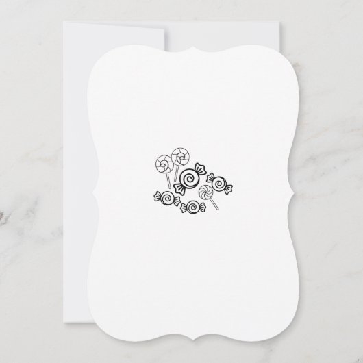 Tik of behandel schattige pompoen aangepaste uitno kaart (Achterkant)