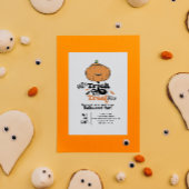 Tik of behandel schattige pompoen aangepaste uitno kaart