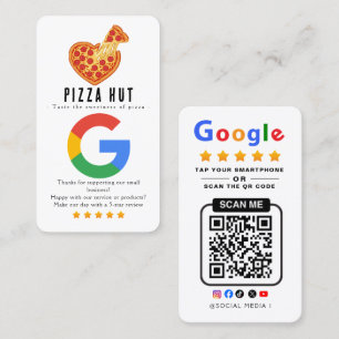 Tik om Google Pizza Restaurant te beoordelen Visitekaartje