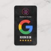 Tik om Google Review QR Code Google beoordelingen Visitekaartje (Voorkant)