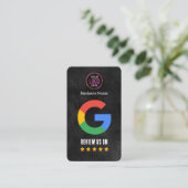 Tik om Google Review QR Code Google beoordelingen Visitekaartje (Staand voorkant)
