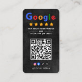 Tik om Google Review QR Code Google beoordelingen Visitekaartje (Achterkant)