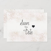 Tik op Blush minimalist Save the Date (Voorkant / Achterkant)