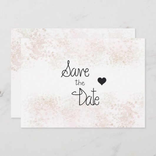 Tik op Blush minimalist Save the Date (Voorkant / Achterkant)