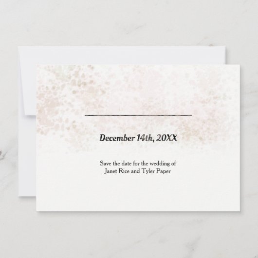 Tik op Blush minimalist Save the Date (Achterkant)