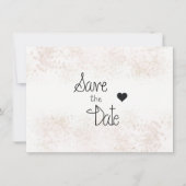 Tik op Blush minimalist Save the Date (Voorkant)