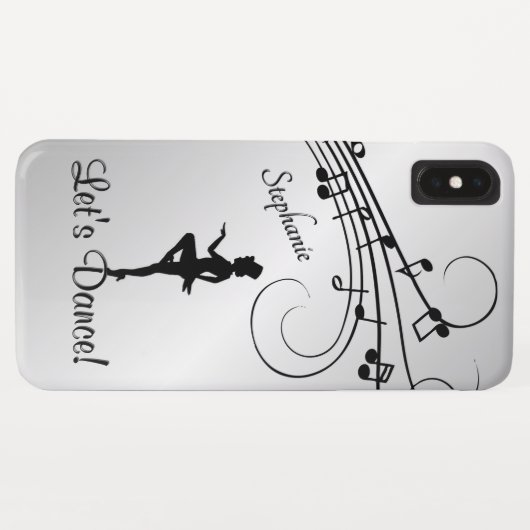 Tik op Dance Persoonlijke Naam Case-Mate iPhone Case (Achterkant (horizontaal))