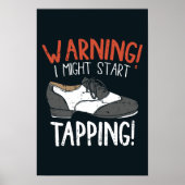 Tik op Dance Pun Rhythm en Dansend Shoe Poster (Voorkant)