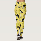 Tik op Dancers Gold en Black Tap-schoepen gevlekt Leggings (Achterkant)