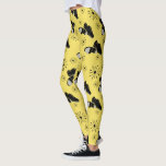 Tik op Dancers Gold en Black Tap-schoepen gevlekt Leggings<br><div class="desc">Deze leuke legging is perfect voor tapdansers en dansinstructeurs. Ze zijn voorzien van een patroon van tapschoenen in zwart en grijs met zwarte sterrencrisis of sterretjes op een zonnige geel gouden achtergrond.</div>