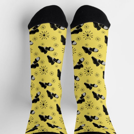 Tik op Dancers Gold en Black Tap-schoepen gevlekt Sokken (Top)