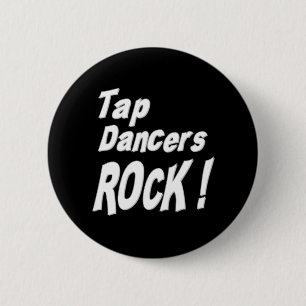 Tik op Dancers Rock! Knoop Ronde Button 5,7 Cm