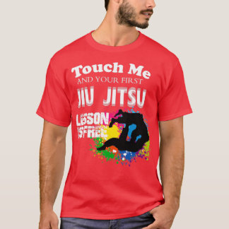 Tik op de eerste jiu jitsu lesson is gratis t-shirt