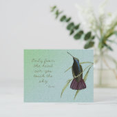 Tik op de hemel Hummingbird Briefkaart (Staand voorkant)