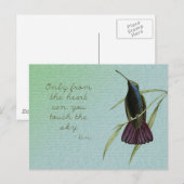 Tik op de hemel Hummingbird Briefkaart (Voorkant / Achterkant)