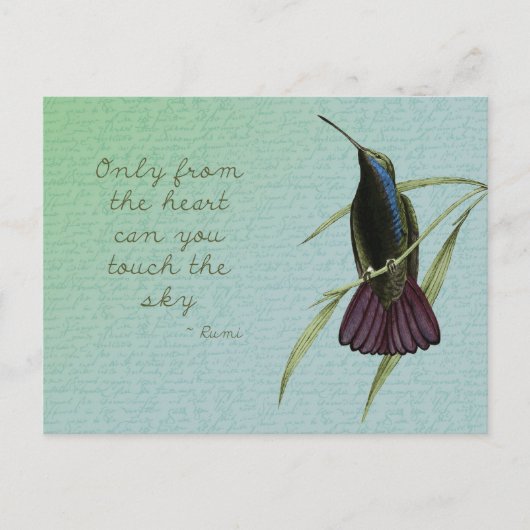 Tik op de hemel Hummingbird Briefkaart (Voorkant)