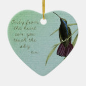 Tik op de hemel Hummingbird Keramisch Ornament (Voorkant)