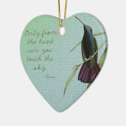 Tik op de hemel Hummingbird Keramisch Ornament (Links)