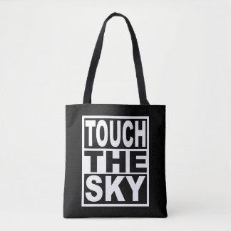 Tik op de hemel tote bag