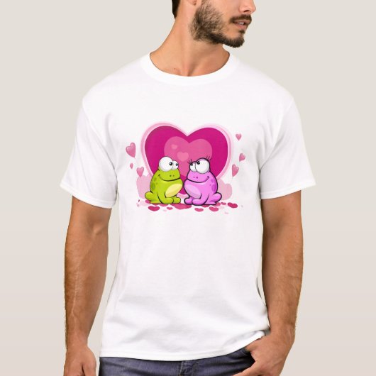 Tik op de kikker - voel de liefde t-shirt (Voorkant)