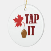 Tik op de Maple Syrup Keramisch Ornament (Links)