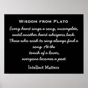 Tik op een Lover - Plato quote - kunstdruk Poster