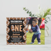 Tik op een zwarte Football zaterdag met foto Kaart (Staand voorkant)