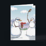 Tik op feestdagen kaart<br><div class="desc">Een kaart die een sneeuwman-cartoon uit Josh Alves'Tastes like Chicken toont</div>