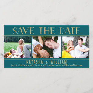 Tik op Gold EDITABLE COLOR Collage om de datum op  Save The Date