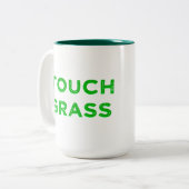 Tik op Grass Tweekleurige Koffiemok (Voorkant links)