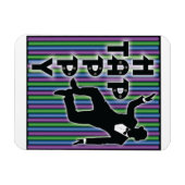 Tik op Happy Magnet met strepen Magneet (Horizontaal)