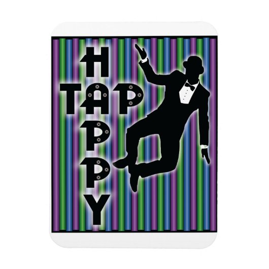 Tik op Happy Magnet met strepen Magneet (Verticaal)