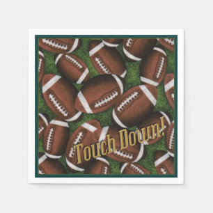 Tik op het Football-patroon Napkins Servetten