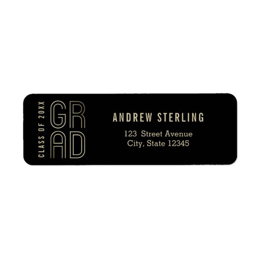 Tik op het label Class Afstuderen Address Label (Voorkant)