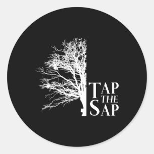 Tik op het SAP voor ahornsiroop Ronde Sticker