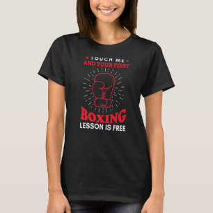 Tik op me en je eerste boxerlesson is gratis. t-shirt