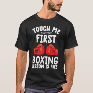 Tik op me en je eerste boxerlesson is gratis. t-shirt