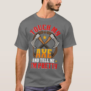 Tik op mijn Ax grappige Ax Throwing Hatchet T-shirt