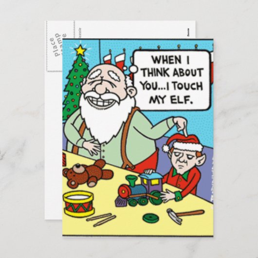 Tik op Mijn Elf Feestdagenkaart (Voorkant / Achterkant)