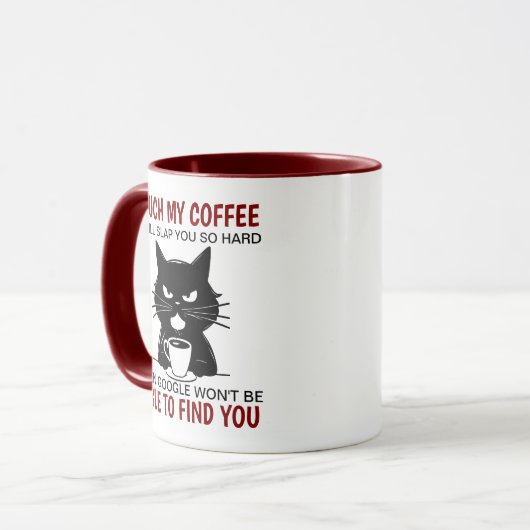 Tik op mijn koffie zodat ik je zo hard kan pakken mok (Voorkant links)