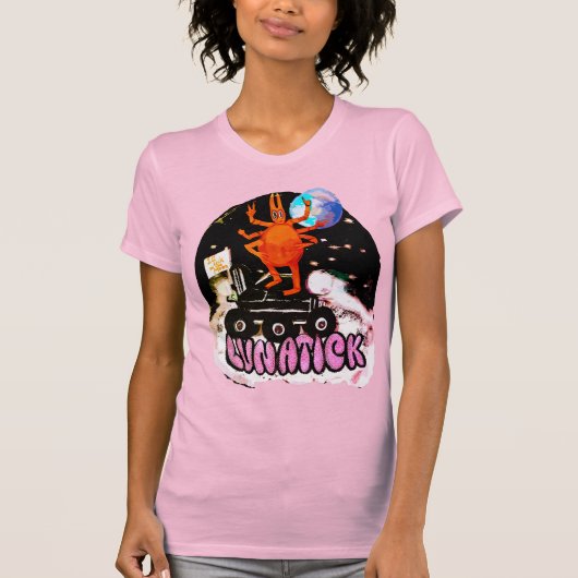 Tik op Moon Rover: Funny Lunar IllustratioT-Shirt T-shirt (Voorkant)