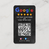 Tik op Review Google Review QR Code Google Waarder Visitekaartje (Achterkant)