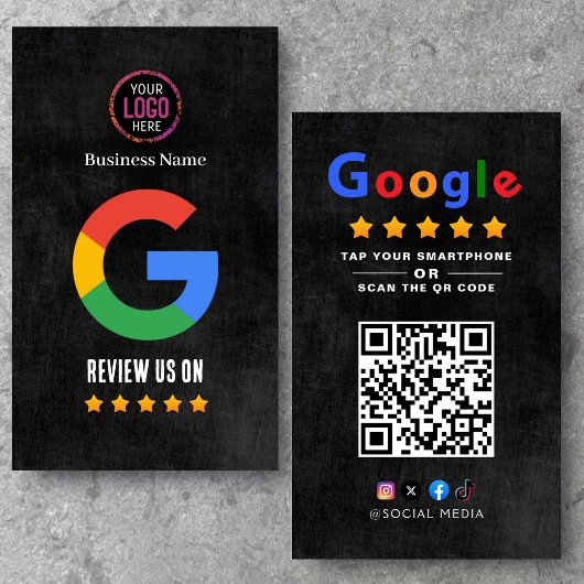 Tik op Review Google Review QR Code Google Waarder Visitekaartje