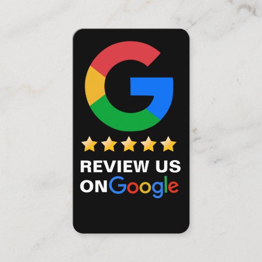 Tik op Review Google Review QR Code Google Waarder Visitekaartje (Voorkant)