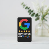 Tik op Review Google Review QR Code Google Waarder Visitekaartje (Staand voorkant)
